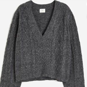 H&M Grey Cableknit Sweater